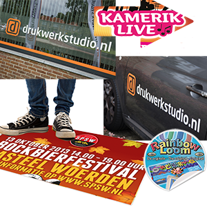Drukwerkstudio onze diensten stickers